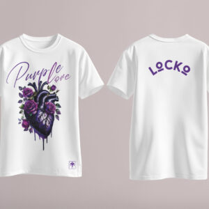 Purple Love Locko - White