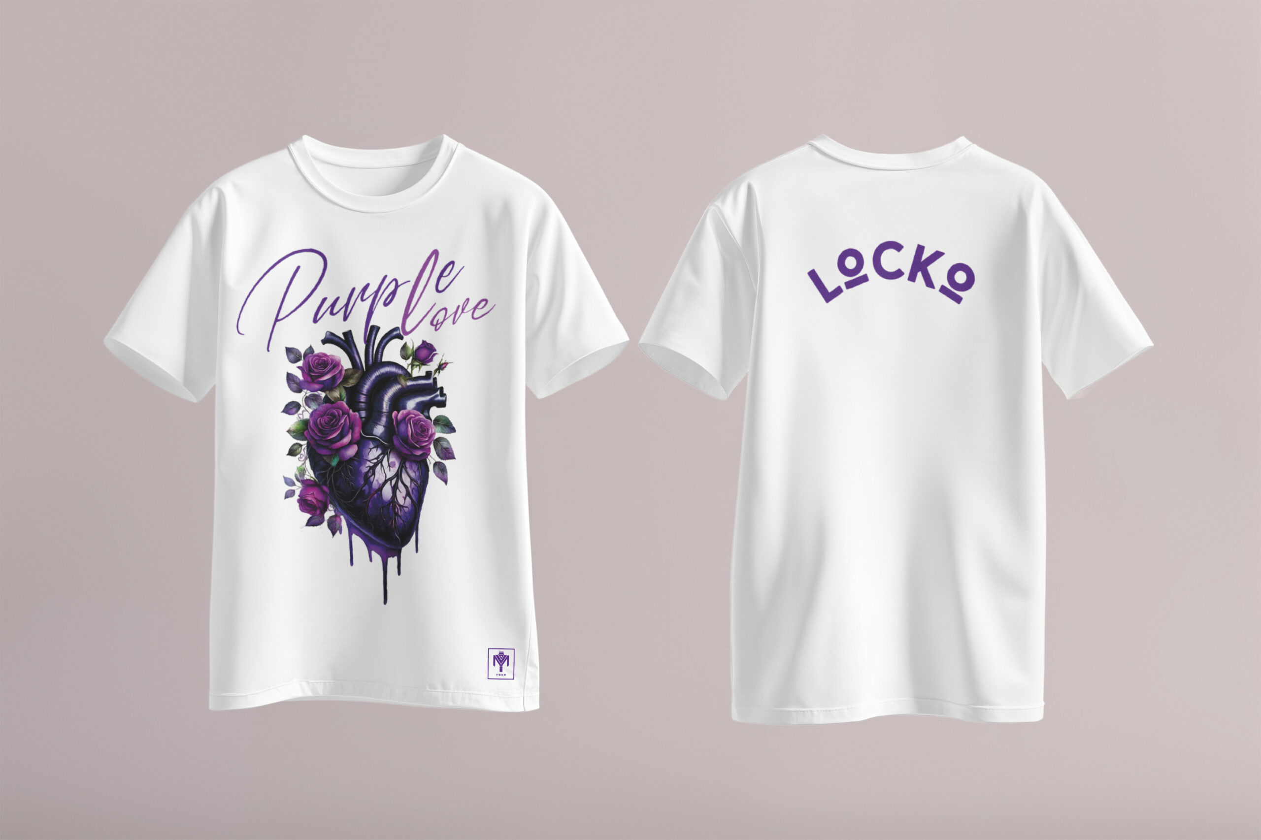 T-Shirt noir Locko blanc