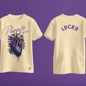Purple Love Locko - Beige
